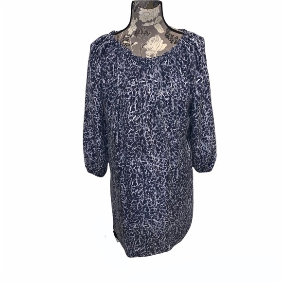 MICHAEL KORS Blue Animal Print Silk Dress size small - Picture 2 of 9